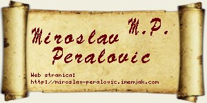 Miroslav Peralović vizit kartica